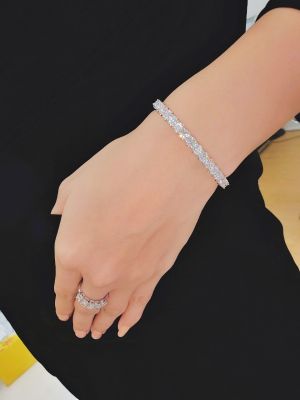 VÒNG TAY MOISSANITE 4.5LI NỬA ĐAI