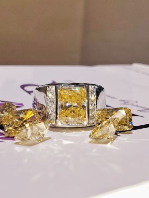 NHẪN NAM VIÊN CHỦ MOISSANITE RADIANT 11X9