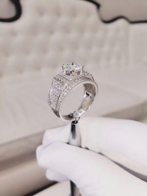 NHẪN NAM VIÊN CHỦ 7.2LI MOISSANITE 