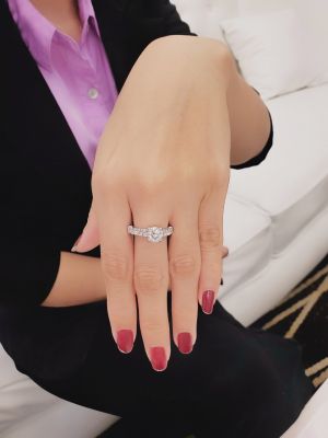 NHẪN CỔ ĐIỂN ĐÍNH MOISSANITE ROUND 7.2LI 