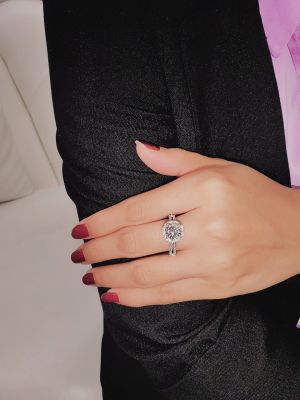 NHẪN HALO MOISSANITE 8.1LI