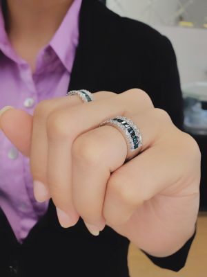 NHẪN MOISSANITE BAGUATTE XANH