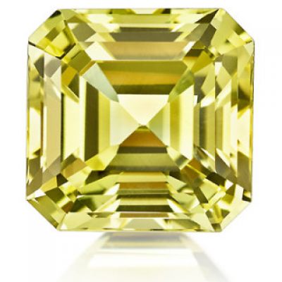 Moissanite Fancy Light Yellow Asscher