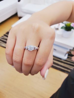 NHẪN MOISSANITE VIÊN CHỦ 7.2LI