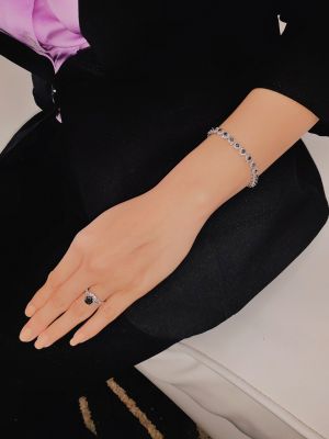 LẮC TAY MOISSANITE ĐEN 