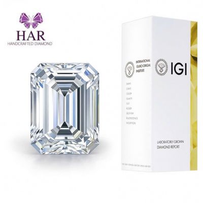 KIM CƯƠNG NUÔI CẤY CVD - Emerald - 5.03 Carats / D / VVS 2 / 2EX / IGI LG700529404