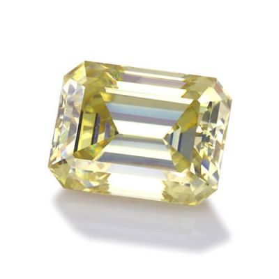 Moissanite Fancy Light Yellow Emerald