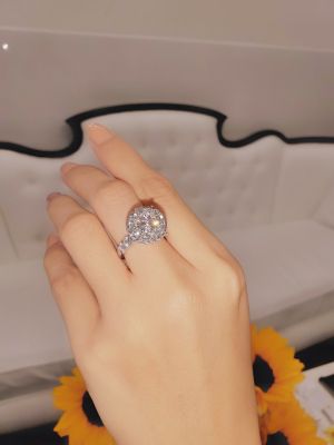 NHẪN MOISSANITE HALO SANG TRỌNG 9LI 