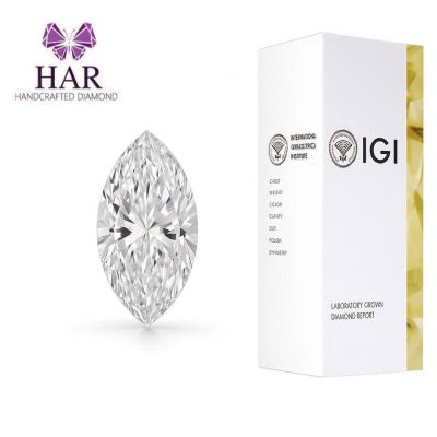 KIM CƯƠNG NUÔI CẤY CVD - MARQUISE / 1.33 Carat / D / VVS 2 / 2EX / LG651435760 (kb)