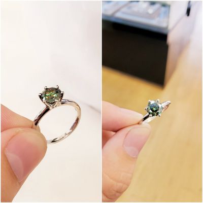 NHẪN MOISSANITE XANH LÁ