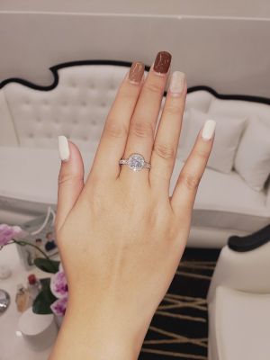 NHẪN HALO MOISSANITE 6.0LI