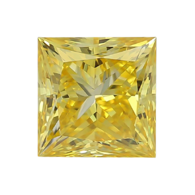 Moissanite Fancy Light Yellow Princess