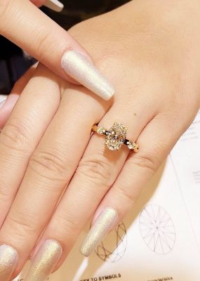 Nhẫn Oval đai tấm kiểu 