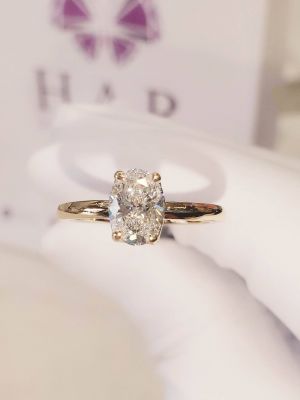 Nhẫn Oval đai trơn