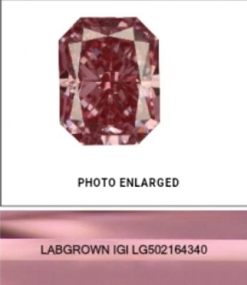 KIM CƯƠNG NUÔI CẤY - 7.2 ly - 1.03CT FANCY INTENSE PINK - LG502164340