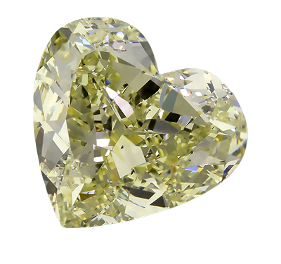 Moissanite Fancy Light Yellow Heart