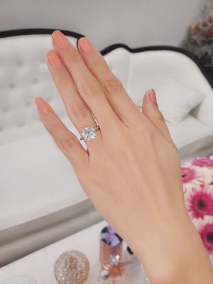 NHẪN SOLITAIRE ĐÍNH VIÊN CHỦ MOISSANITE 10Li