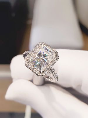 NHẪN HALO VIÊN CHỦ MOISSANITE RADIANT