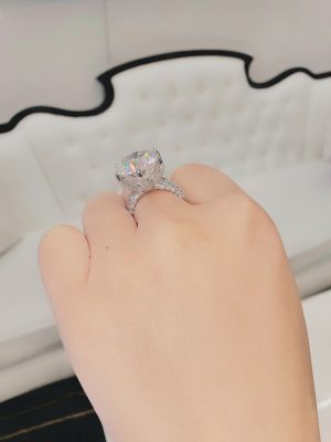 NHẪN SAN HÔ PAVE (STYLE 3) VIÊN CHỦ 15LI