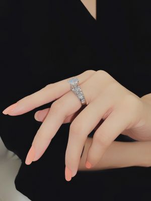 NHẪN NƠ ĐÍNH VIÊN CHỦ MOISSANITE 9LI