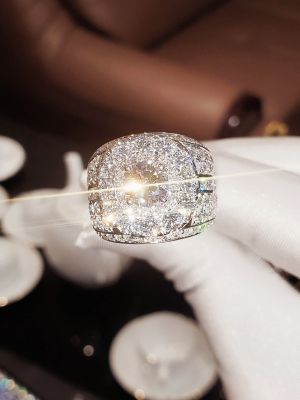 Nhẫn Nam Halo Tròn Đai Princess